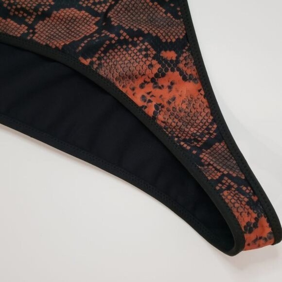 NWOT Snake Print Bikini Bottoms In Rust Multi‎ - Picture 4 of 7